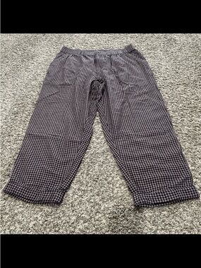 Pact 100% organic cotton, checkered cropped pants women’s XL